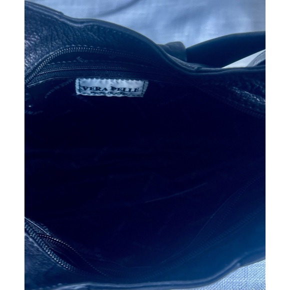 Naty Made In Italy Vera Pelle Black Leather Purse Small - Picture 11 of 15